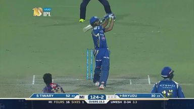 M54: KKR vs MI – Ambati Rayudu Six