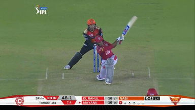 M22: KXIP vs SRH – Mayank Agarwal Six