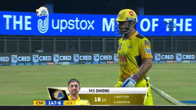 M12: CSK vs RR   – MS Dhoni Wicket