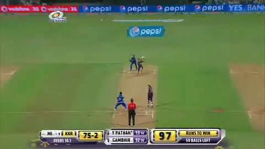M51: MI vs KKR – Yusuf Pathan Six