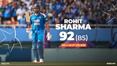 Rohit Sharma steadies the ship with a composed 92(85)