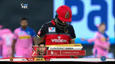 M49: RCB vs RR – Gurkeerat Mann Singh Wicket