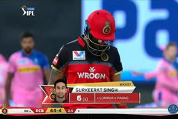 M49: RCB vs RR – Gurkeerat Mann Singh Wicket