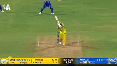 IPL 2025 M38: MI vs CSK - Ayush Mhatre Six