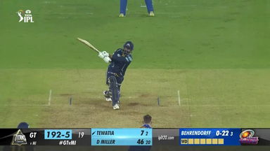 M35: GT vs MI – Rahul Tewatia Six