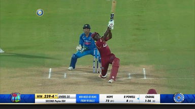 IND vs WI 2018, 2nd ODI: Rovman Powell Six