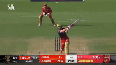 M27: PBKS vs RCB –  Faf Du Plessis  Six