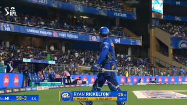 IPL 2025 M63: MI vs DC - Ryan Rickelton Wicket