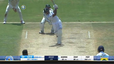 IND vs SA 2019, 1st Test, Day 1: Mayank Agarwal Six