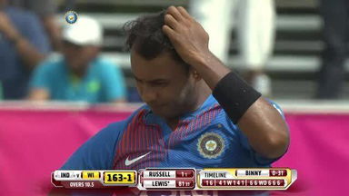 1ST T20I: IND vs WI – Evin Lewis Six