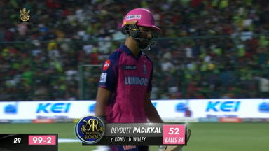 M32: RCB vs RR –  Devdutt Padikkal  Wicket