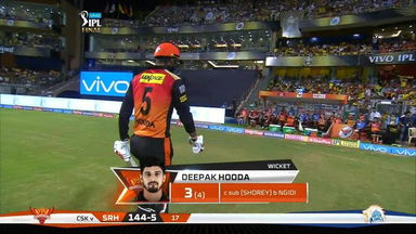 Final: CSK vs SRH – Deepak Hooda Wicket