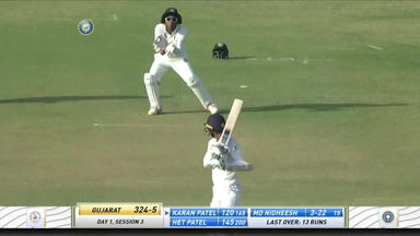 Ranji Trophy 2021-22, Gujarat v Kerala: Gujarat 1st Innings Fall of Wickets