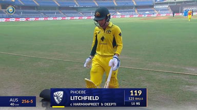 IND-W vs AUS-W 2023-24, 3rd ODI: Phoebe Litchfield Wicket