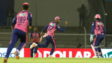 Padikkal's sharp low catch to dismiss Rayudu