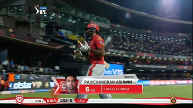M42: RCB vs KXIP – Ravichandran Ashwin Wicket