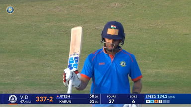 Vijay Hazare Trophy 2025 SF2, Vidarbha vs Maharashtra: Jitesh Sharma's quick fire 51(33)