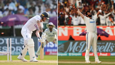 Number 150: Bumrah cleans up Stokes