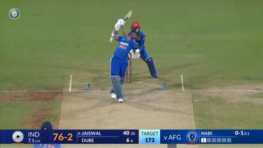 IND vs AFG 2024, 2ND T20I: Yashasvi Jaiswal Six