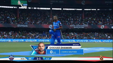 M20: RCB vs DC – Shikhar Dhawan Wicket