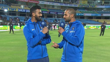 Dhawan and Rahul recap Rajkot win!