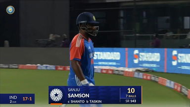 IND vs BAN 2024, 2nd T20I: Sanju Samson Wicket