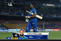M44: RR vs MI – Kieron Pollard Wicket