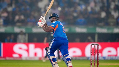 92 m Monster: Sanju Samson smacks it high and long
