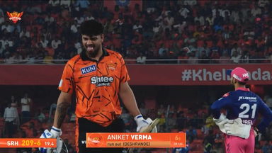 IPL 2026 M21: SRH vs RR - Aniket Verma Wicket