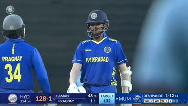 SMAT 2025, Mumbai vs Hyderabad: Aman Rao's stroke-filled 54*(29) in the chase