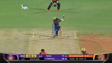 M03: SRH vs KKR – Rahul Tripathi Six