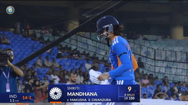 IND-W vs ZIM-W 2026, 1st T20I: Smriti Mandhana Wicket