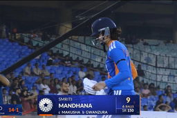 IND-W vs ZIM-W 2026, 1st T20I: Smriti Mandhana Wicket