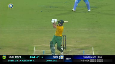 IND vs SA 2022, 3RD T20I: Rilee Rossouw  Six
