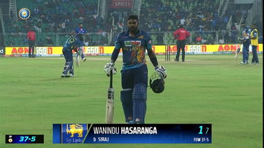 IND vs SL 2023, 3RD ODI: Wanindu Hasaranga  Wicket