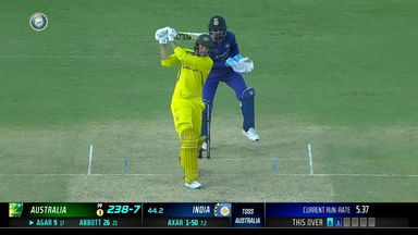 IND vs AUS 2023, 3RD ODI: Ashton Agar Six