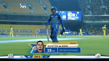 M44: CSK vs MI – Quinton de Kock Wicket