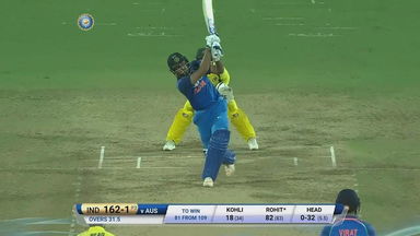 IND vs AUS 2017, 5th ODI: Rohit Sharma Six