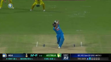 IND vs AUS 2023-24, 3RD ODI: Rohit Sharma Six