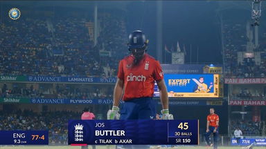 IND vs ENG 2025, 2nd T20I: Jos Buttler Wicket