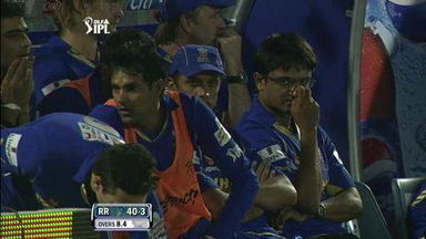 Match 56 RR vs CSK – Rahane's Wicket