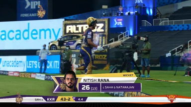 M08: KKR vs SRH – Nitish Rana Wicket