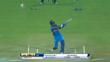 IND vs SL 2017, 2nd T20I: KL Rahul Six