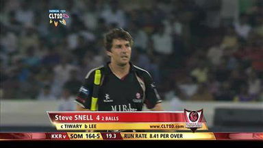 CLT20 2011 Qualifier 06 – KKR vs SOM: Highlights