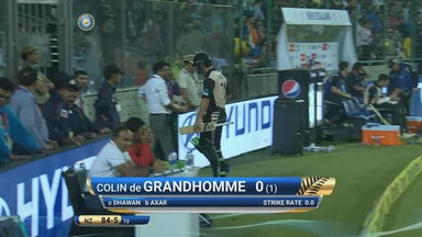 IND vs NZ 2017, 1st T20I: Colin de Grandhomme Wicket