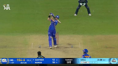 IPL 2025 M09: GT vs MI - Mitchell Santner Six