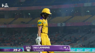 Wicket: Match 14, Gujarat Giants vs UP Warriorz, WPL 2026: Meg Lanning Wicket