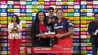 Kingfisher Good Times Sixes of the Match: Match 16, Royal Challengers Bengaluru vs Mumbai Indians, WPL 2026: Richa Ghosh