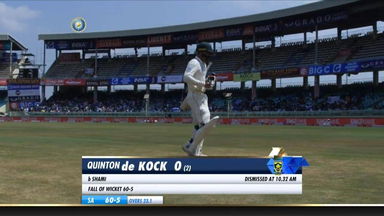 IND vs SA 2019, 1st Test, Day 5: Quinton de Kock Wicket