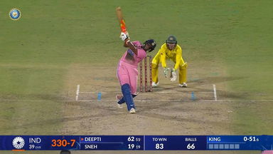 IND-W vs AUS-W 2025, 3rd ODI: Deepti Sharma Six